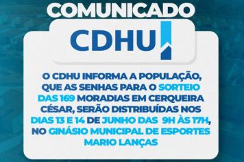 Comunicado aos Mutuários da CDHU 