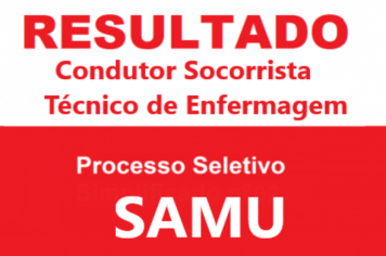 Prefeitura divulga o Resultado do Seletivo do SAMU 